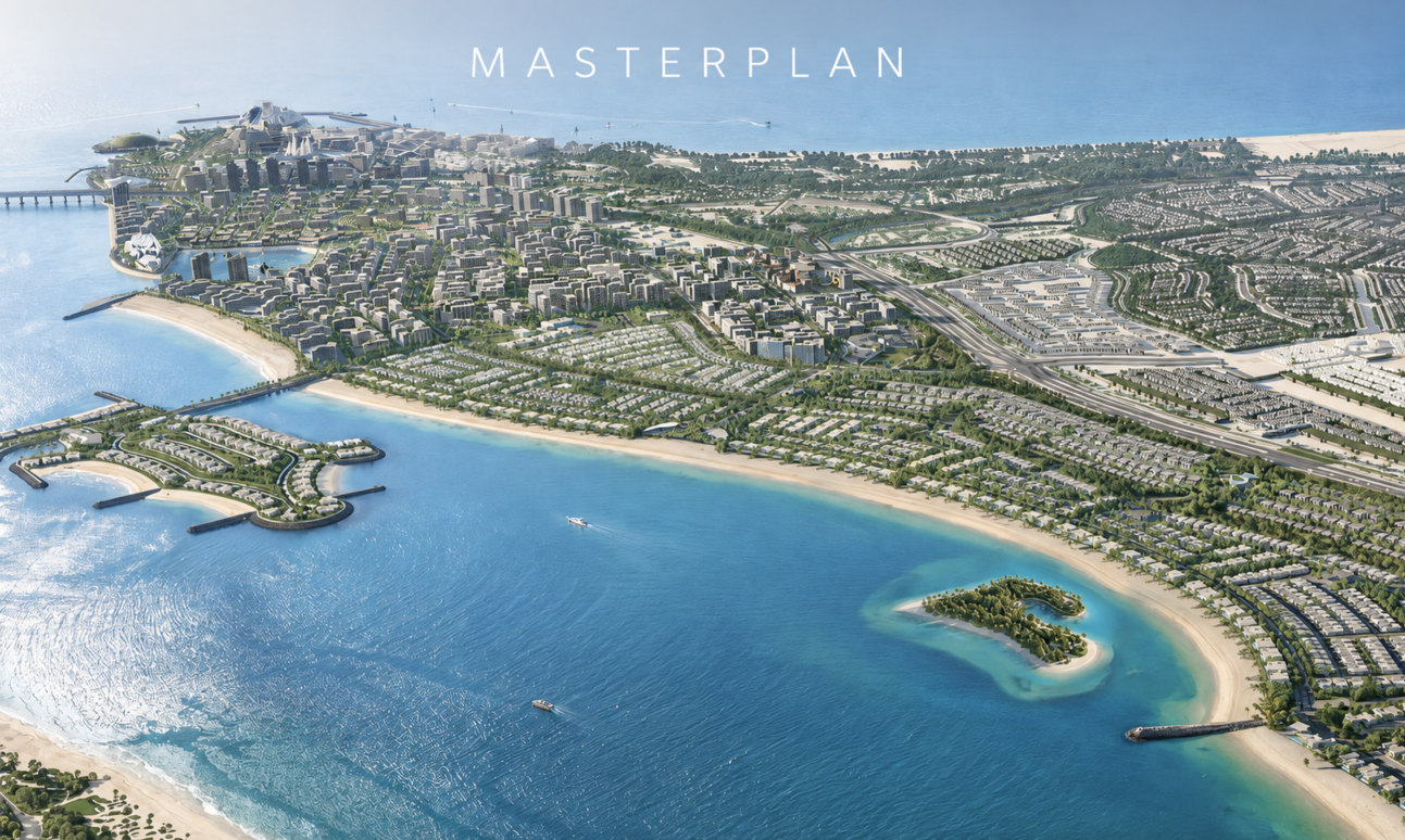 Marsa Al Saadiyat masterplan aerial view